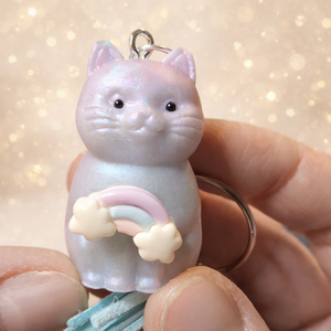 Szivárvány Cicaprütty kulcstartó , Táska & Tok, Kulcstartó & Táskadísz, Kulcstartó, Mindenmás, MESKA