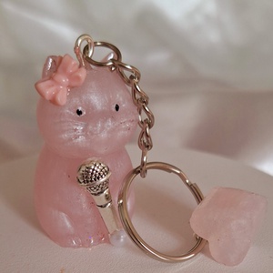 Énekesnő Cicaprütty kulcstartó , Táska & Tok, Kulcstartó & Táskadísz, Kulcstartó, Mindenmás, MESKA