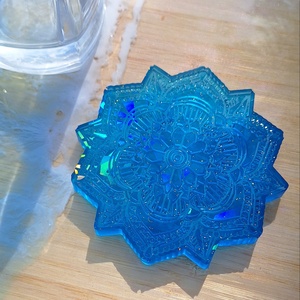 Kékéj Mandala asztali dísz , Otthon & Életmód, Dekoráció, Asztal és polc dekoráció, Dekorációs tál, tartó, Mindenmás, MESKA