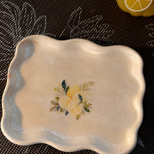 Antikolt hatású tavaszi virágos ékszertartó tál - ékszer - ékszertartó - ékszertartó tál - Meska.hu