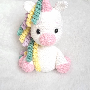 Horgolt unikornis amigurumi - játék & sport - plüssállat & játékfigura - unikornis - Meska.hu