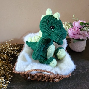 Horgolt dinó amigurumi, Játék & Sport, Plüssállat & Játékfigura, Plüss dínók, Horgolás, MESKA