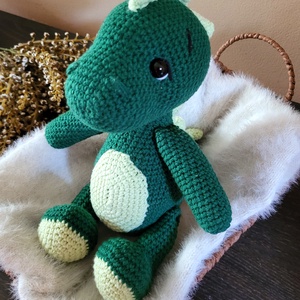 Horgolt dinó amigurumi - játék & sport - plüssállat & játékfigura - plüss dínók - Meska.hu