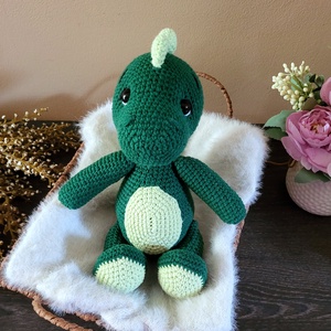 Horgolt dinó amigurumi - játék & sport - plüssállat & játékfigura - plüss dínók - Meska.hu