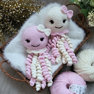Horgolt polip amigurumi, Játék & Sport, Plüssállat & Játékfigura, Polip, Horgolás, MESKA