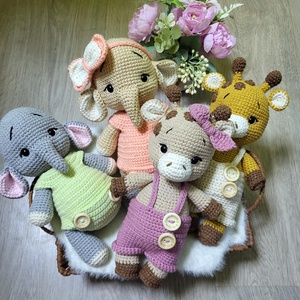 Horgolt elefánt amigurumi - játék & sport - plüssállat & játékfigura - elefánt - Meska.hu