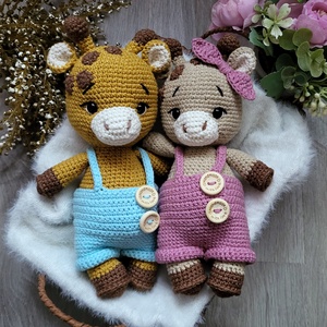 Horgolt zsiráf amigurumi - játék & sport - plüssállat & játékfigura - zsiráf - Meska.hu