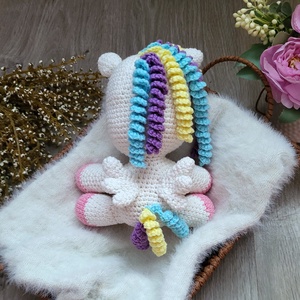 Horgolt unikornis amigurumi - játék & sport - plüssállat & játékfigura - unikornis - Meska.hu