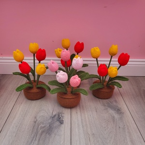 Horgolt tulipán kaspóban - otthon & életmód - dekoráció - Meska.hu