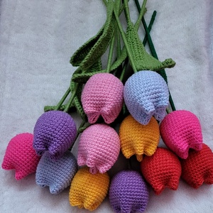 Horgolt tulipán - Meska.hu