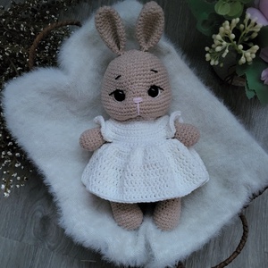 Horgolt nyuszi szett amigurumi - játék & sport - plüssállat & játékfigura - nyuszi - Meska.hu