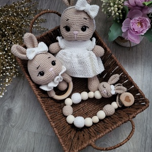 Horgolt nyuszi szett amigurumi - Meska.hu