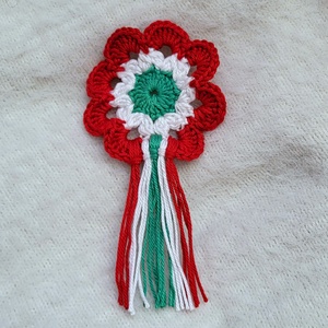 Horgolt kokárda pillangó - ékszer - kitűző és bross - Meska.hu
