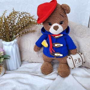 Horgolt Paddington maci amigurumi, Játék & Sport, Plüssállat & Játékfigura, Maci, Horgolás, MESKA