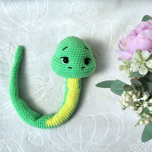 Horgolt kígyó amigurumi - játék & sport - plüssállat & játékfigura - más figura - Meska.hu