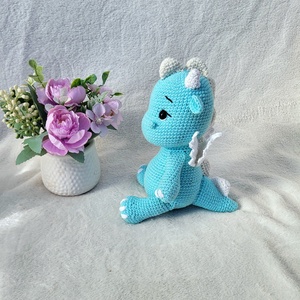 Horgolt sárkány amigurumi  - játék & sport - plüssállat & játékfigura - plüss dínók - Meska.hu