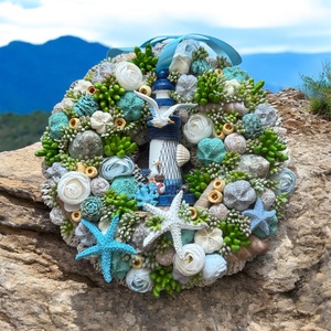 Nyári tengeres ajtódísz - Meska.hu