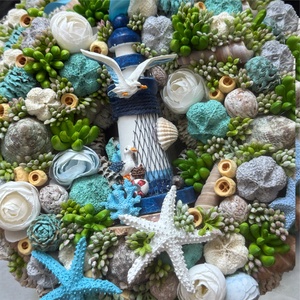 Nyári tengeres ajtódísz - otthon & életmód - dekoráció - ajtó- és ablak dekoráció - ajtódísz & kopogtató - Meska.hu