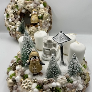 Adventi szett, Karácsony, Adventi díszek, Adventi gyertyadíszek és koszorúdíszek, , MESKA