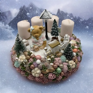 Adventi koszorú, Karácsony, Adventi díszek, Adventi gyertyadíszek és koszorúdíszek, , MESKA