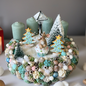 Adventi koszorú, Karácsony, Adventi díszek, Adventi gyertyadíszek és koszorúdíszek, , MESKA