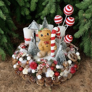 Adventi koszorú, Karácsony, Adventi díszek, Adventi gyertyadíszek és koszorúdíszek, , MESKA