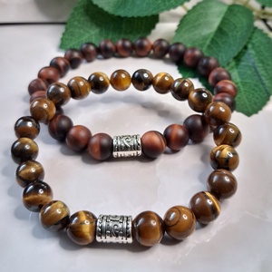 Valentin napi tigrisszem ásvány karkötő ajándékcsomag - ékszer - karkötő - ásványkarkötő - Meska.hu