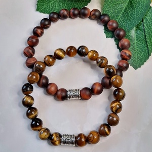 Valentin napi tigrisszem ásvány karkötő ajándékcsomag - ékszer - karkötő - ásványkarkötő - Meska.hu