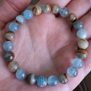 Aragonit ásvány karkötő- nyugalom és belső egyensúly - ékszer - karkötő - ásványkarkötő - Meska.hu