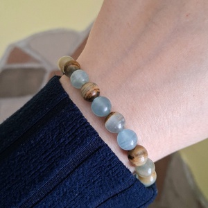 Aragonit ásvány karkötő- nyugalom és belső egyensúly - ékszer - karkötő - ásványkarkötő - Meska.hu