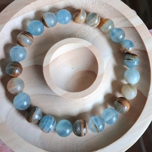 Aragonit ásvány karkötő- nyugalom és belső egyensúly - ékszer - karkötő - ásványkarkötő - Meska.hu