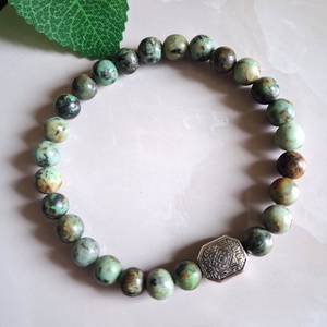 Afrikai türkiz ásvány karkötő- megújulás, egyensúly - ékszer - karkötő - ásványkarkötő - Meska.hu