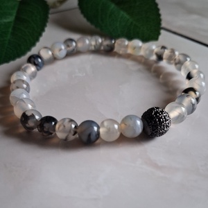 Sárkányvéna achát ásvány karkötő � védelem, stabilitás - ékszer - karkötő - ásványkarkötő - Meska.hu