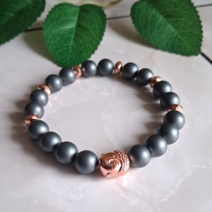 Rose gold hematit ásvány karkötő � elegancia és erő, Ékszer, Karkötő, Ásványkarkötő, , MESKA