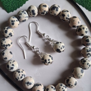 Dalmata jáspis ásvány ékszerszett � játékosság és védelem - ékszer - ékszerszett - Meska.hu