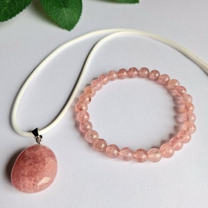 Eperkvarc nyaklánc és karkötő szett � szeretet és gyengédség - ékszer - ékszerszett - Meska.hu