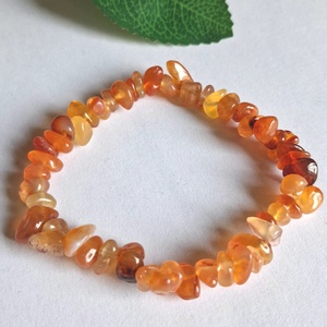 Karneol splitter ásvány karkötő- meleg tónusok, természetes forma - ékszer - karkötő - ásványkarkötő - Meska.hu