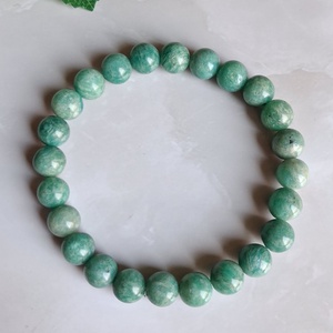Amazonit ásvány karkötő- zöld árnyalatú, orosz amazonit - ékszer - karkötő - ásványkarkötő - Meska.hu