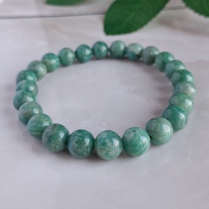 Amazonit ásvány karkötő- zöld árnyalatú, orosz amazonit - ékszer - karkötő - ásványkarkötő - Meska.hu