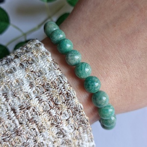 Amazonit ásvány karkötő- zöld árnyalatú, orosz amazonit, Ékszer, Karkötő, Ásványkarkötő, , MESKA