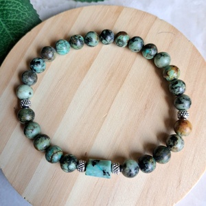 Afrikai türkiz ásvány karkötő- megújulás, egyensúly - ékszer - karkötő - ásványkarkötő - Meska.hu