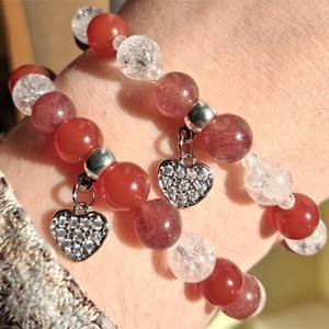 Anya-lánya páros ásvány karkötő - szeretet és összetartozás- videós bemutatással - ékszer - karkötő - ásványkarkötő - Meska.hu