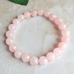 Rózsakvarc ásvány karkötő - ékszer - karkötő - ásványkarkötő - Meska.hu