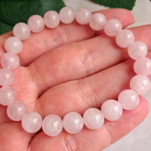 Rózsakvarc ásvány karkötő - ékszer - karkötő - ásványkarkötő - Meska.hu