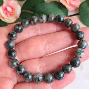 Larvikit (norvég labradorit) ásvány karkötő - ékszer - karkötő - ásványkarkötő - Meska.hu