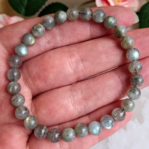 AA minőségű labradorit ásvány karkötő 6 mm - videóval - ékszer - karkötő - ásványkarkötő - Meska.hu
