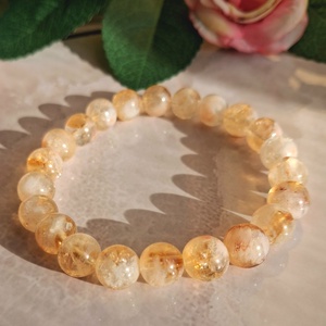 Citrin ásvány  karkötő - bőség, siker - 8 mm - ékszer - karkötő - ásványkarkötő - Meska.hu
