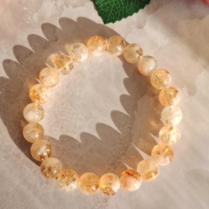 Citrin ásvány  karkötő - bőség, siker - 8 mm - ékszer - karkötő - ásványkarkötő - Meska.hu