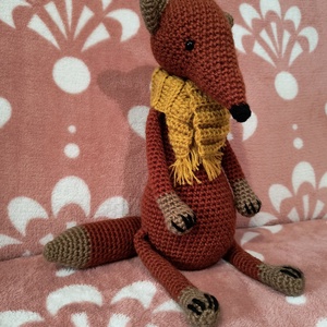 Amigurumi Róka sállal - játék & sport - plüssállat & játékfigura - róka - Meska.hu