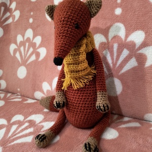 Amigurumi Róka sállal - játék & sport - plüssállat & játékfigura - róka - Meska.hu